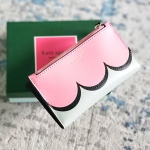Kate Spade Intarsia Scallop Slim Bifold Wallet